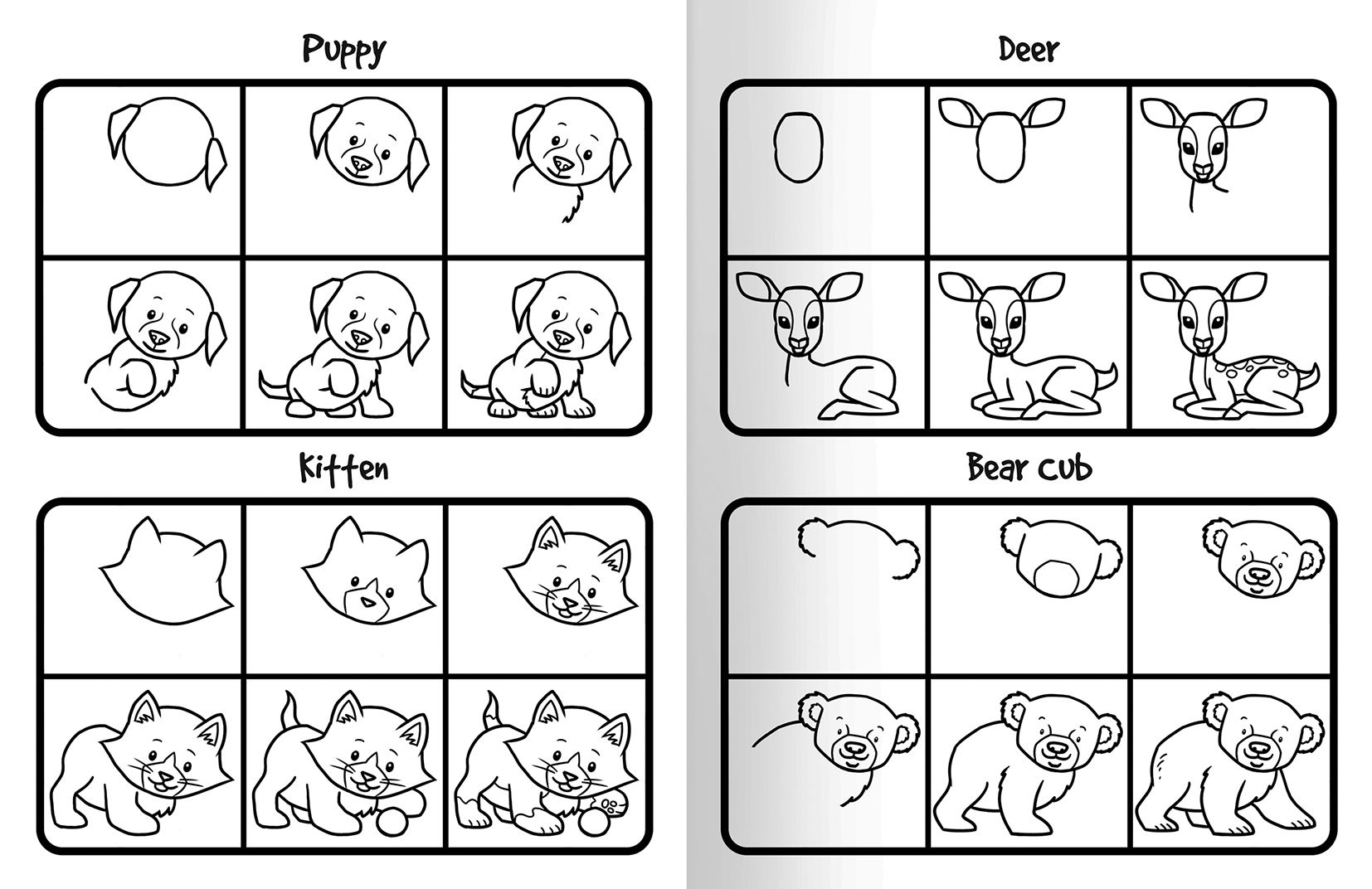 baby animals drawing