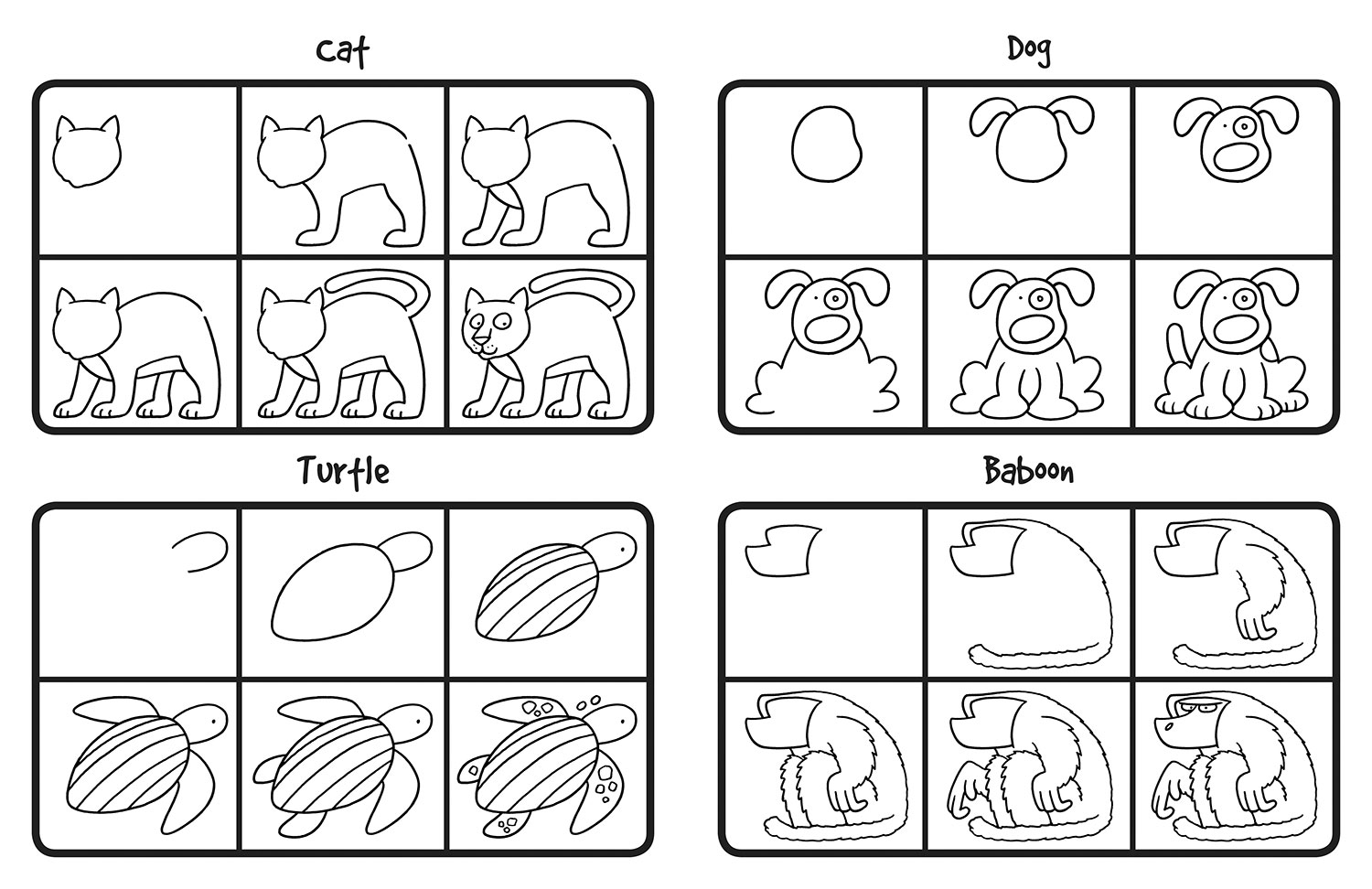 How to Draw 101 Animals - A Step By Step Drawing Guide for Kids