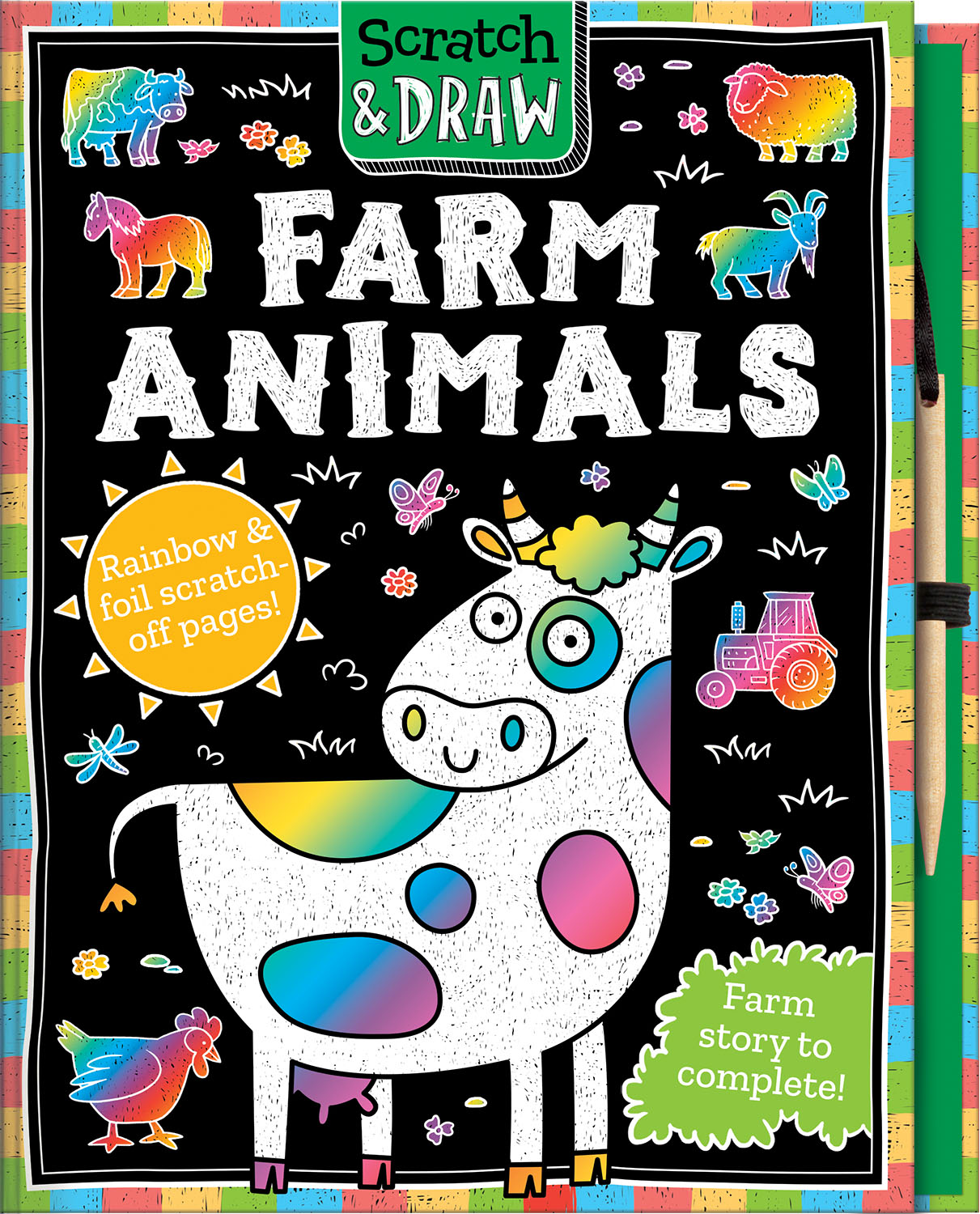 SCRATCH AND DRAW FARM ANIMALS - SCRATCH ART ACTIVITY BOOK
