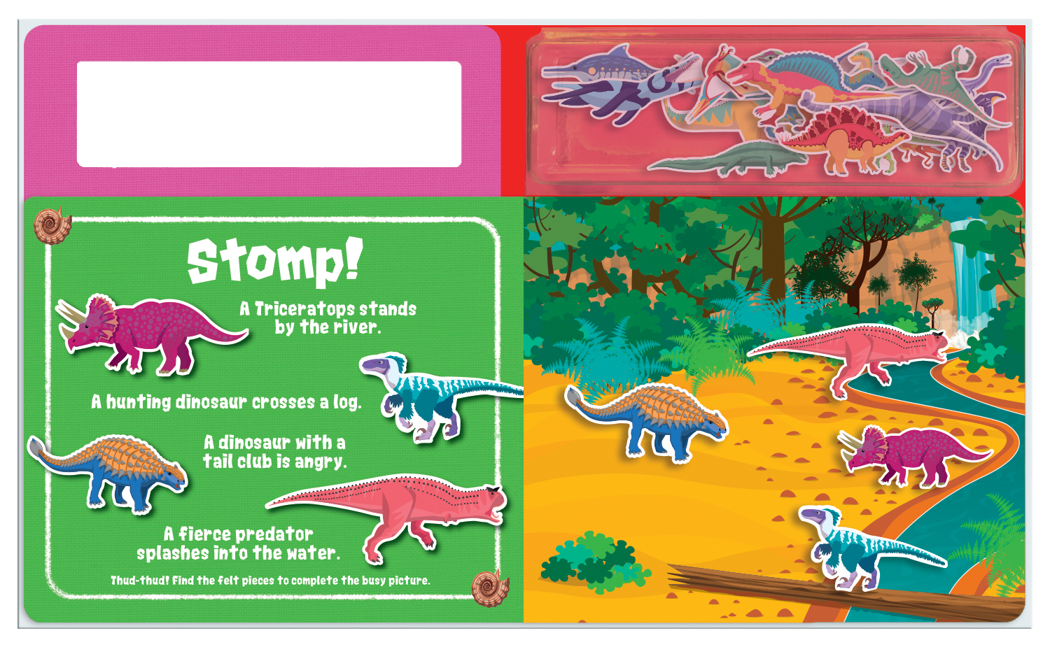 Soft Felt Play Books: Play Felt Roarsome Dinosaurs! (Board book)