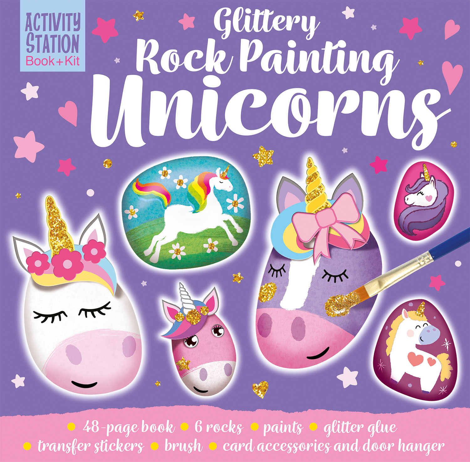 GLITTERY ROCK PAINTING UNICORNS