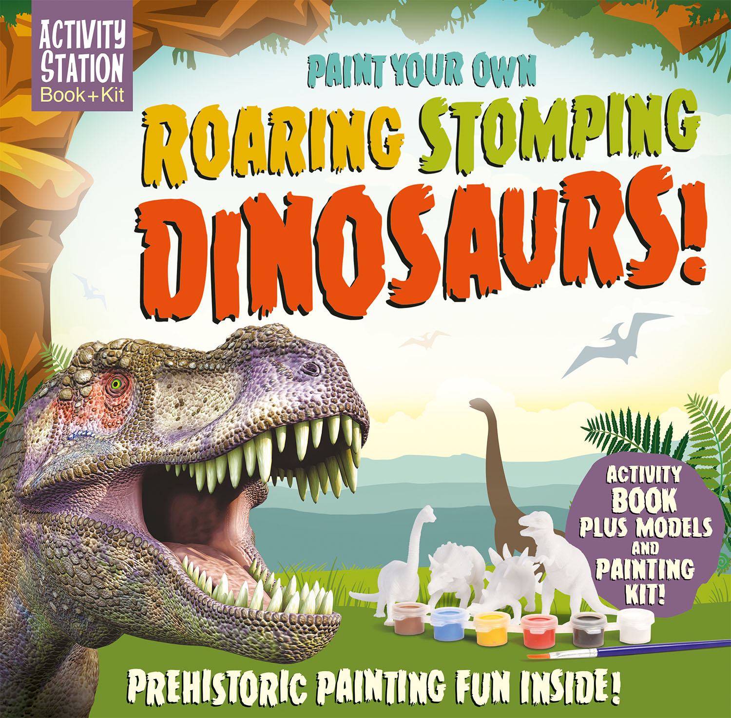 PAINT YOUR OWN ROARING STOMPING DINOSAURS!