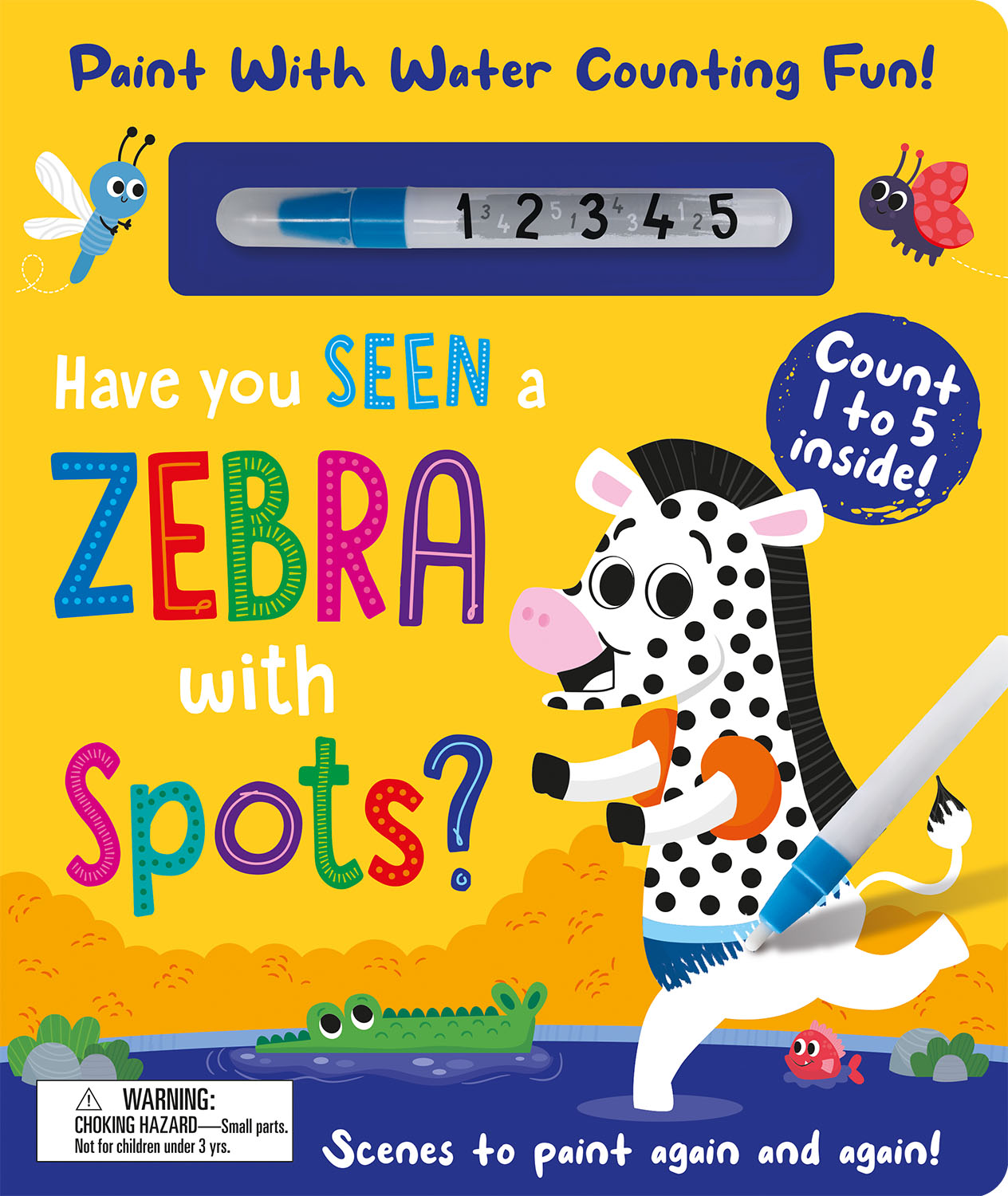 HAVE YOU SEEN A ZEBRA WITH SPOTS? - PAINT WITH WATER COUNTING FUN!