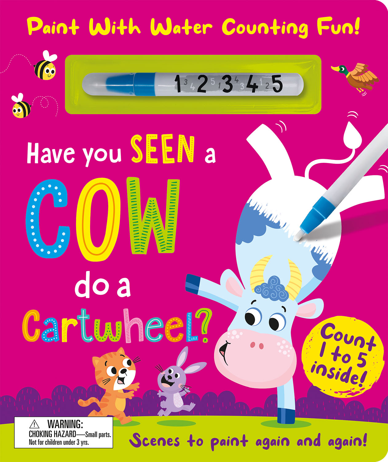 HAVE YOU SEEN A COW DO A CARTWHEEL? - PAINT WITH WATER COUNTING FUN!